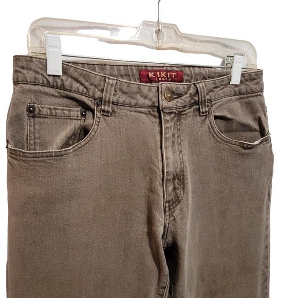 KIKIT 10 faded wash tan/brown jeans stretch slim boot - Picture 2 of 8